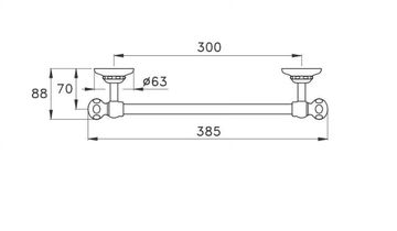 ITALICA 602/30 - Towel rail by RUBINETTERIE STELLA - view 3